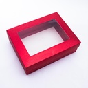 Caja 26*20*8cm con purpurina rojo 12 piezas