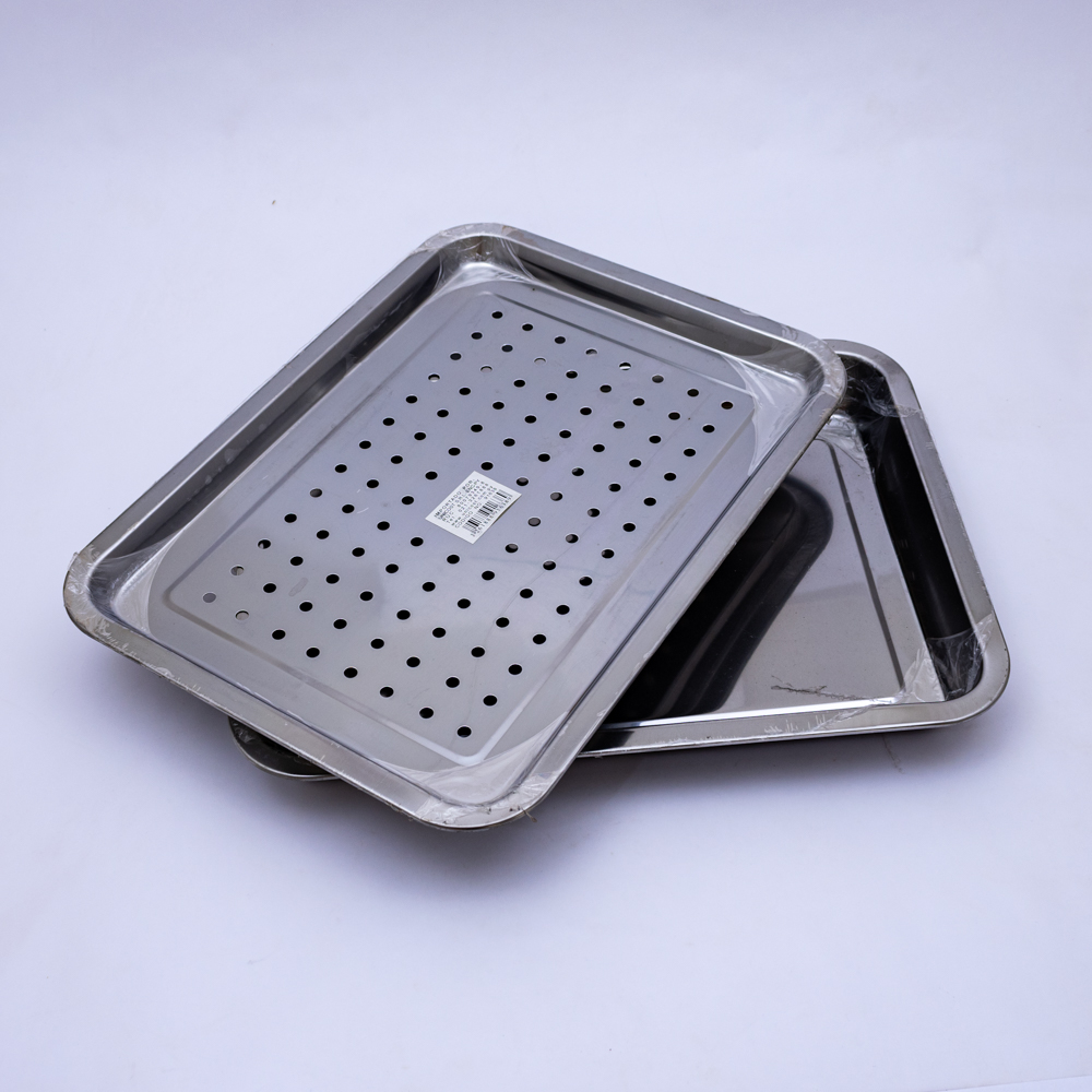 Bandeja con rejilla inox 36*27cm