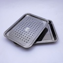 Bandeja con rejilla inox 36*27cm