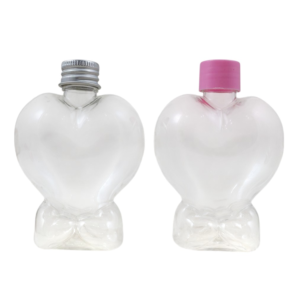 Botella de plástico forma corazón 1 pieza 10*7cm