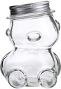 Frasco de vidrio forma oso 8cm
