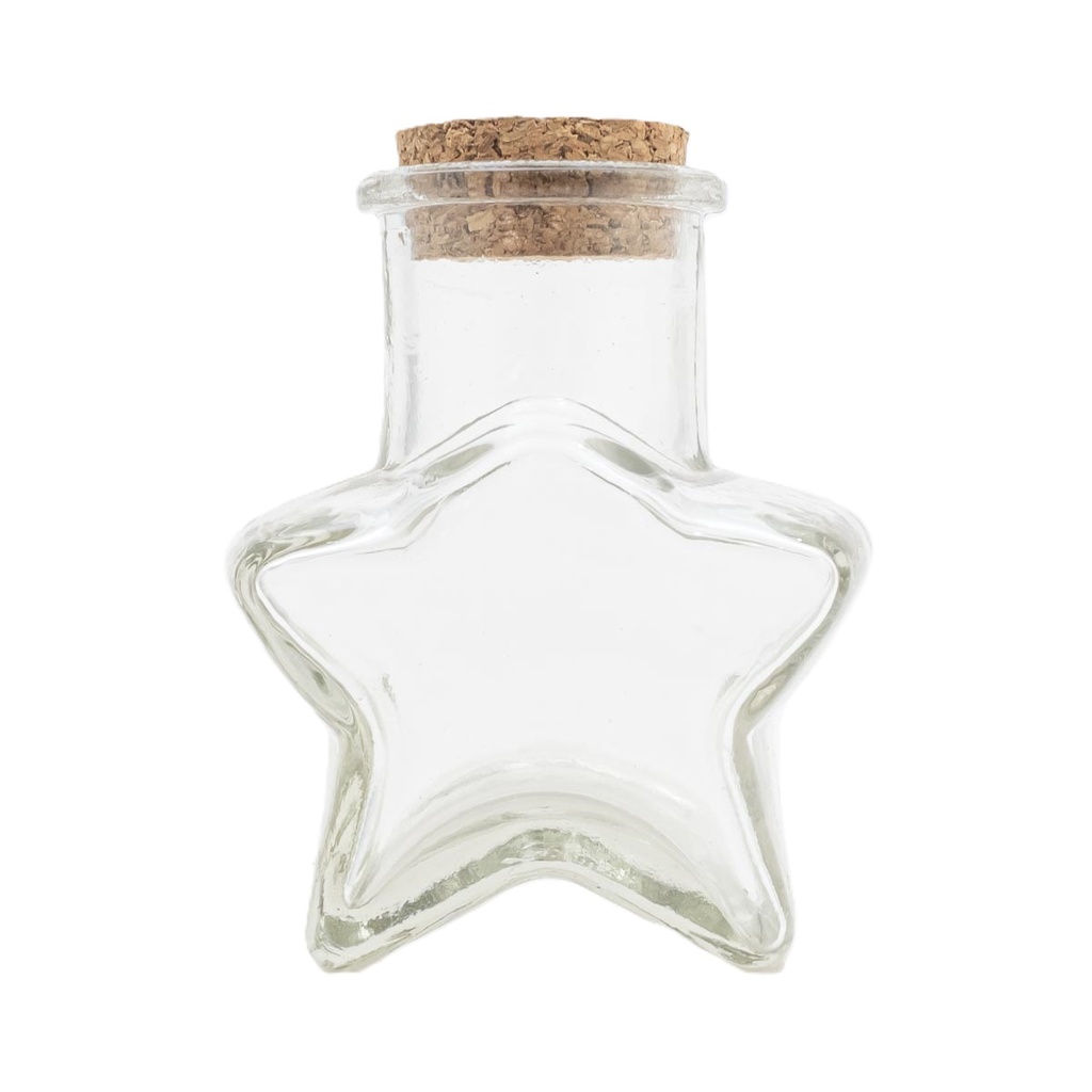 Frasco de vidrio Forma estrella 7.5*5.5cm