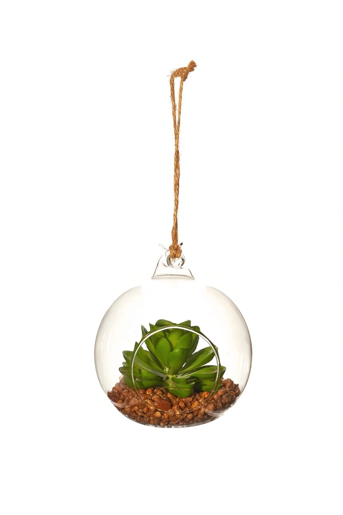 Florero terrario de vidrio para colgar 10cm
