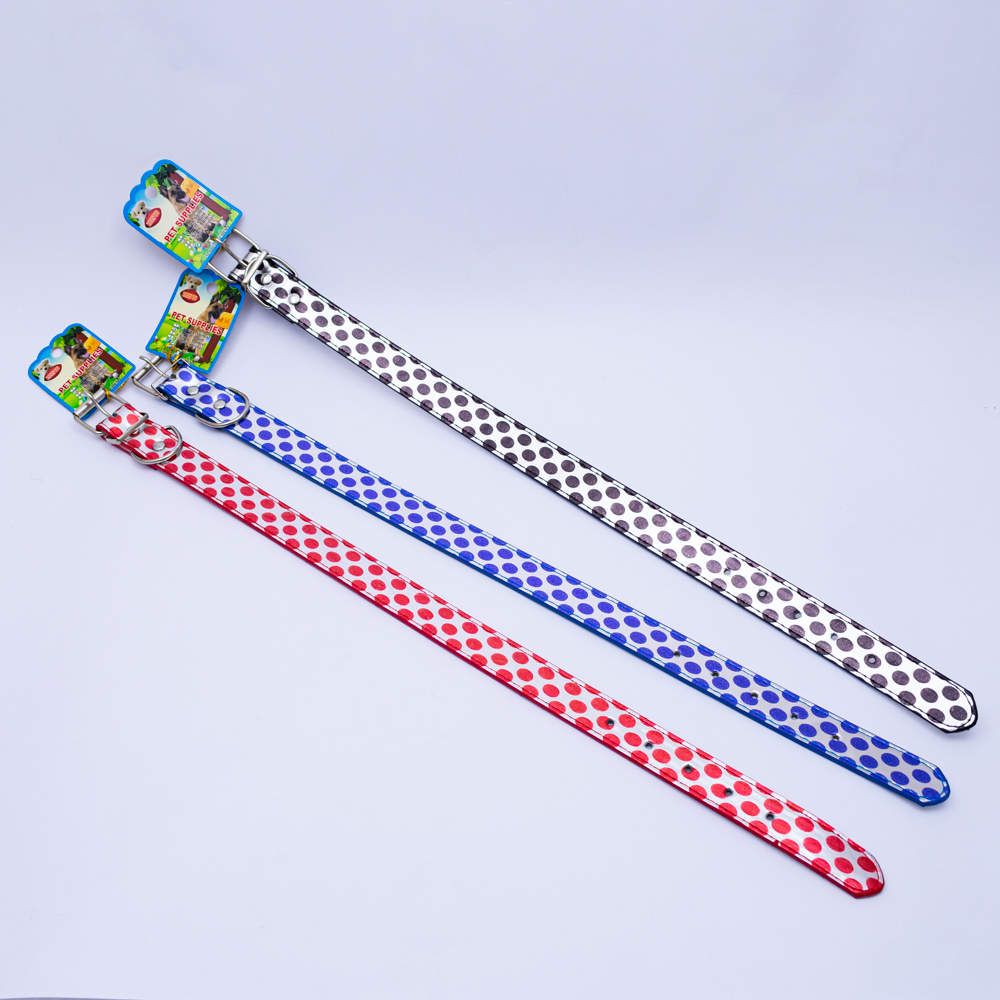 Collar de perro cuerina colorido 49cm