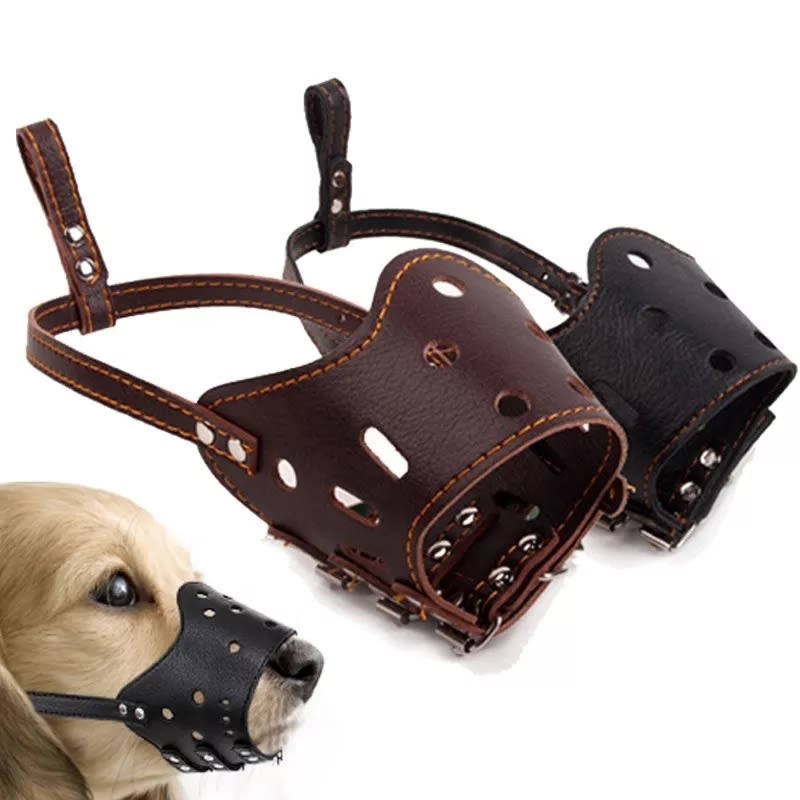 Bozal de cuerina para mascotas