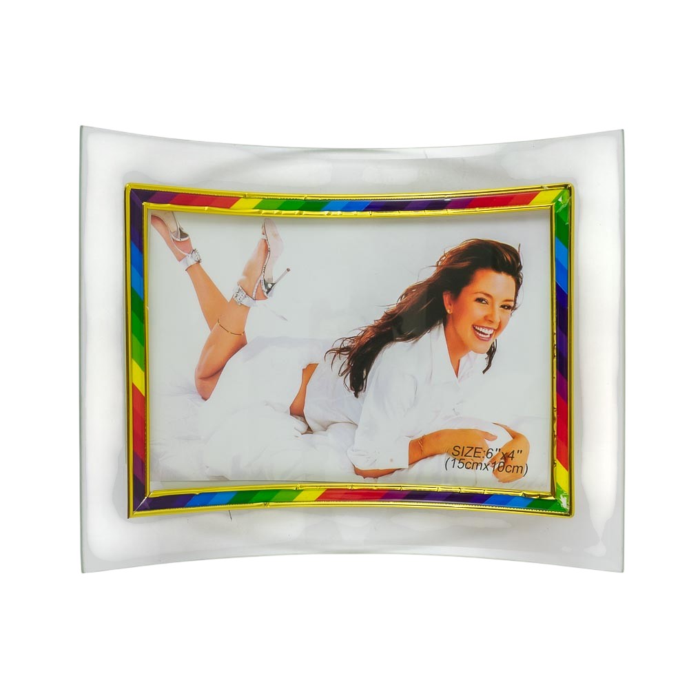 Porta retrato de vidrio curvo 15*10cm