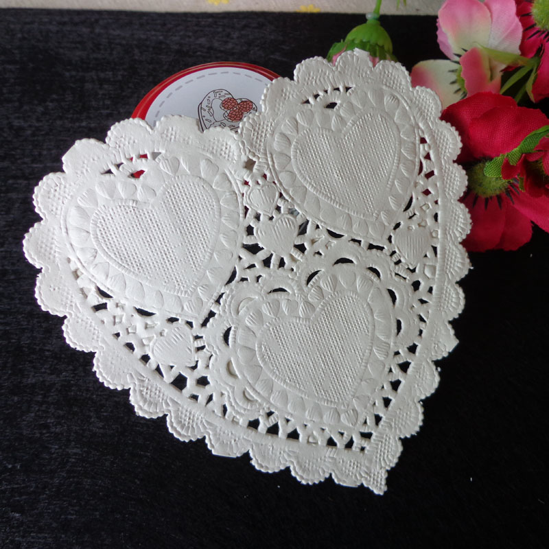 Papel para bocadito forma corazon 36PC
