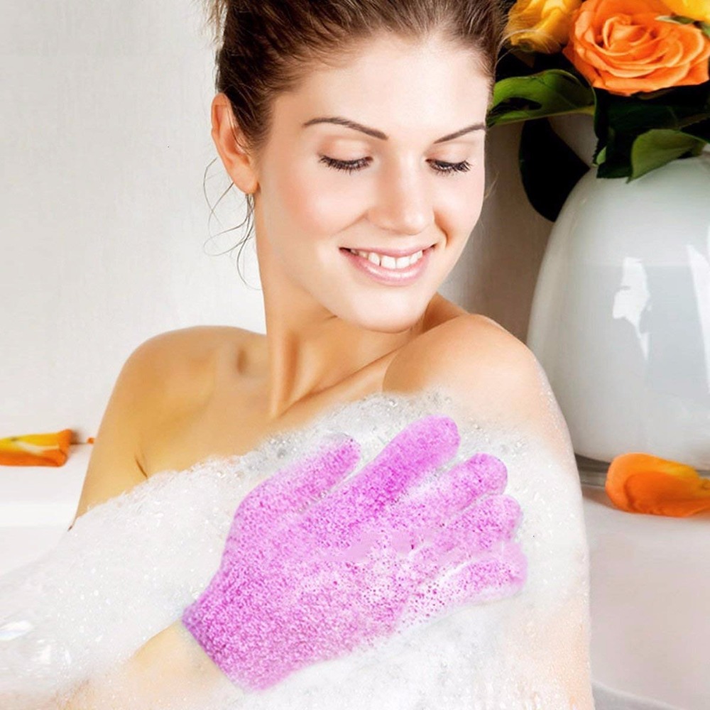 Guante exfoliante para baño