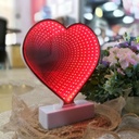 Luz led infinito 3D forma corazón