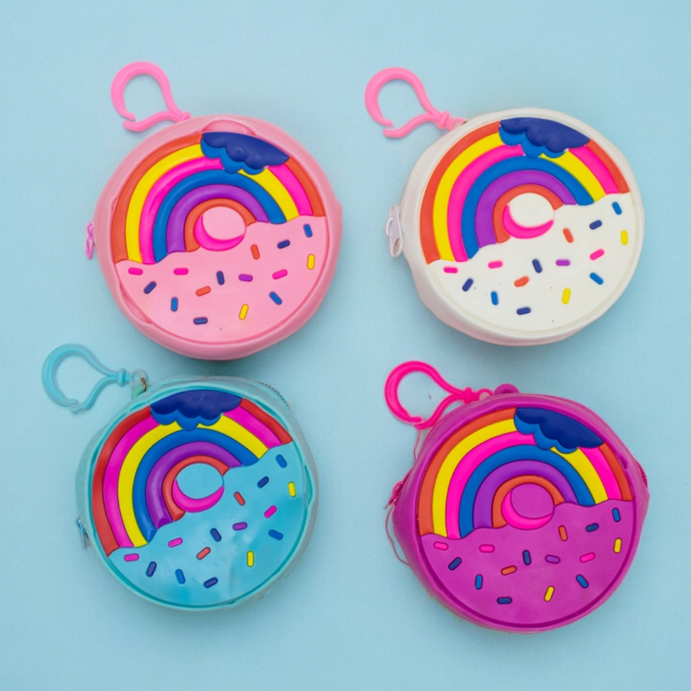Llavero monedero arcoiris