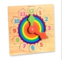 Rompecabeza reloj de madera