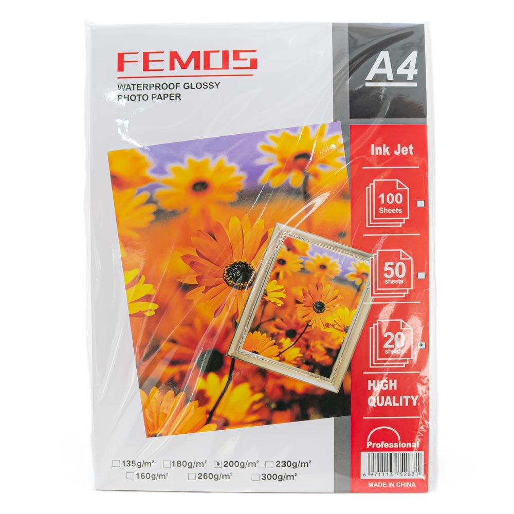 Papel fotográfico A4 200g