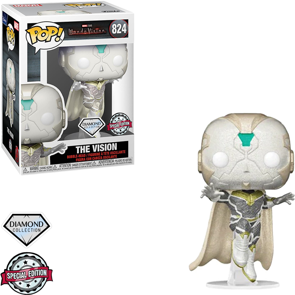 FUNKO POP MARVEL WANDAVISION EXCLUSIVO - THE VISION 824 (COLECCIÓN DIAMANTE)
