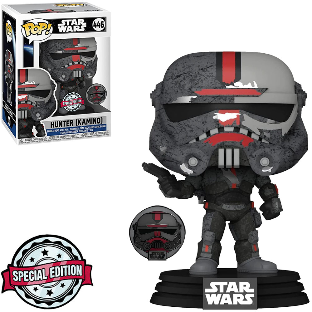 FUNKO POP STAR WARS THE BAD BATCH EXCLUSIVO - CAZADOR CON PIN 446