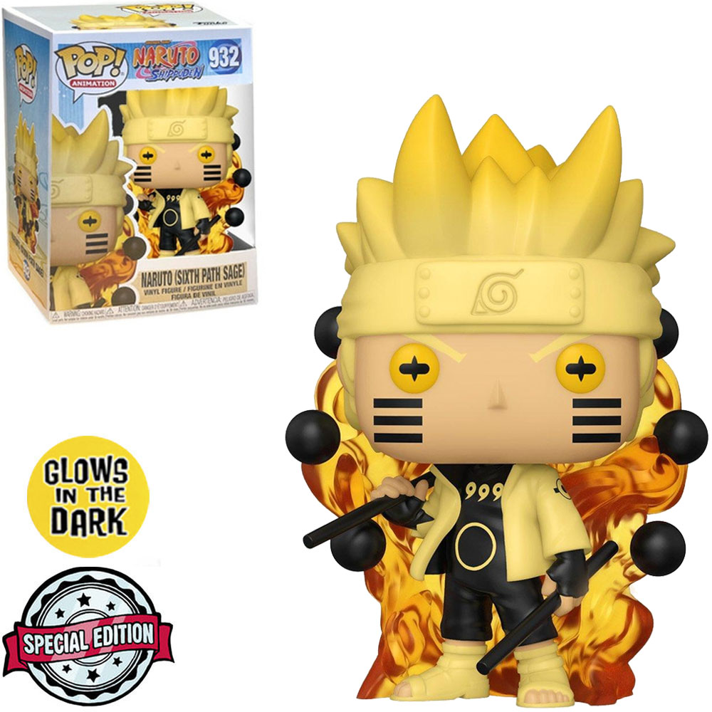 FUNKO POP NARUTO SHIPPUDEN EXCLUSIVO - NARUTO (SABIO DEL SEXTO CAMINO) 932 GLOW