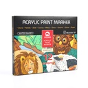 Pincel a presión acrylic paint marker MOBEE 12 piezas
