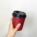 Vaso para cafe descartable con tapa 14oz