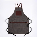Delantal tela de jeans con bolsillo