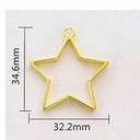Dije estrella en dorado 5pc