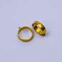 Dije redondo en dorado (ancho) 5pc