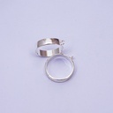 Dije redondo en plateado (ancho) 3cm 5pc