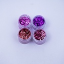 Glitter mix de 4 tonos de lila y rosa