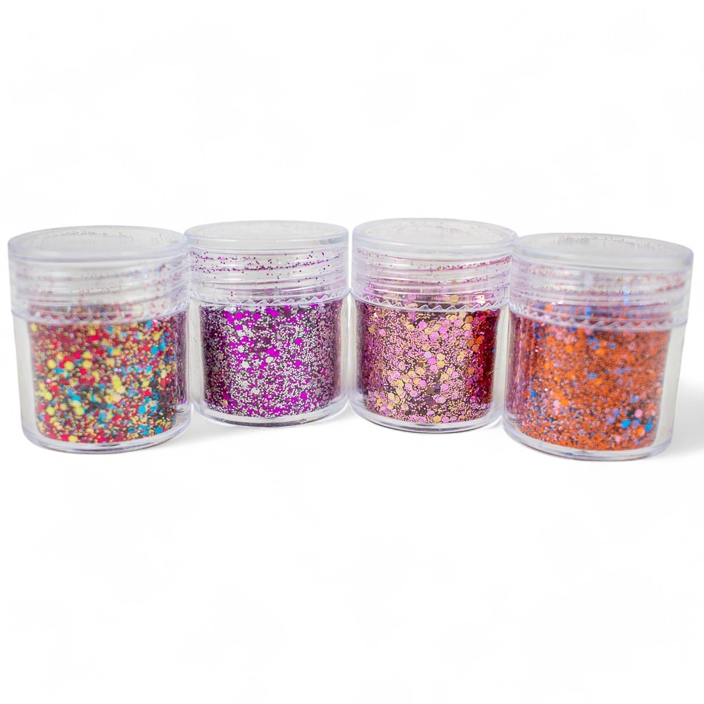 Glitter mix de 4 tonos de rosa