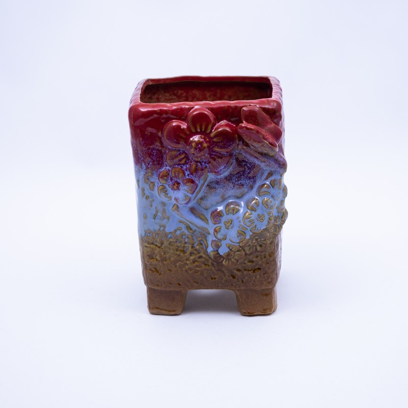 Maceta con diseño de flor 15*10cm
