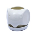 Maceta diseño elefante con base 13*10.5cm