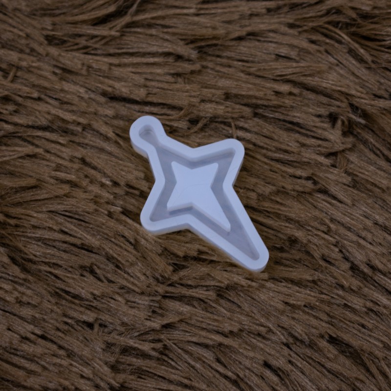 Molde de silicona dije de cruz 4cm