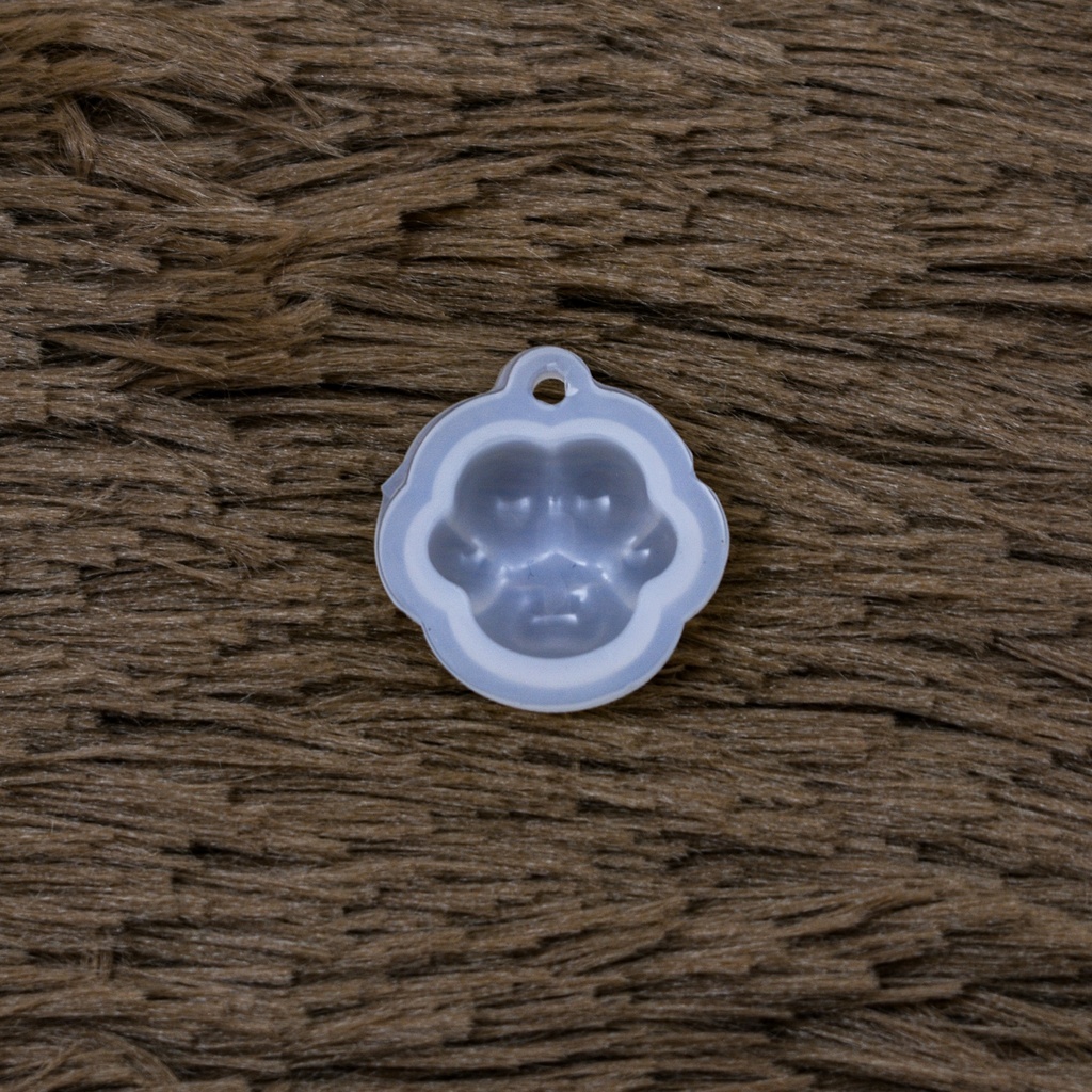 Molde de silicona diseño dije huella de gato 3*2.8cm