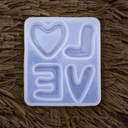 Molde de silicona diseño letra love 5.9*5.1cm