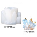 Molde de silicona forma piedra cuarzo 55*75*55mm