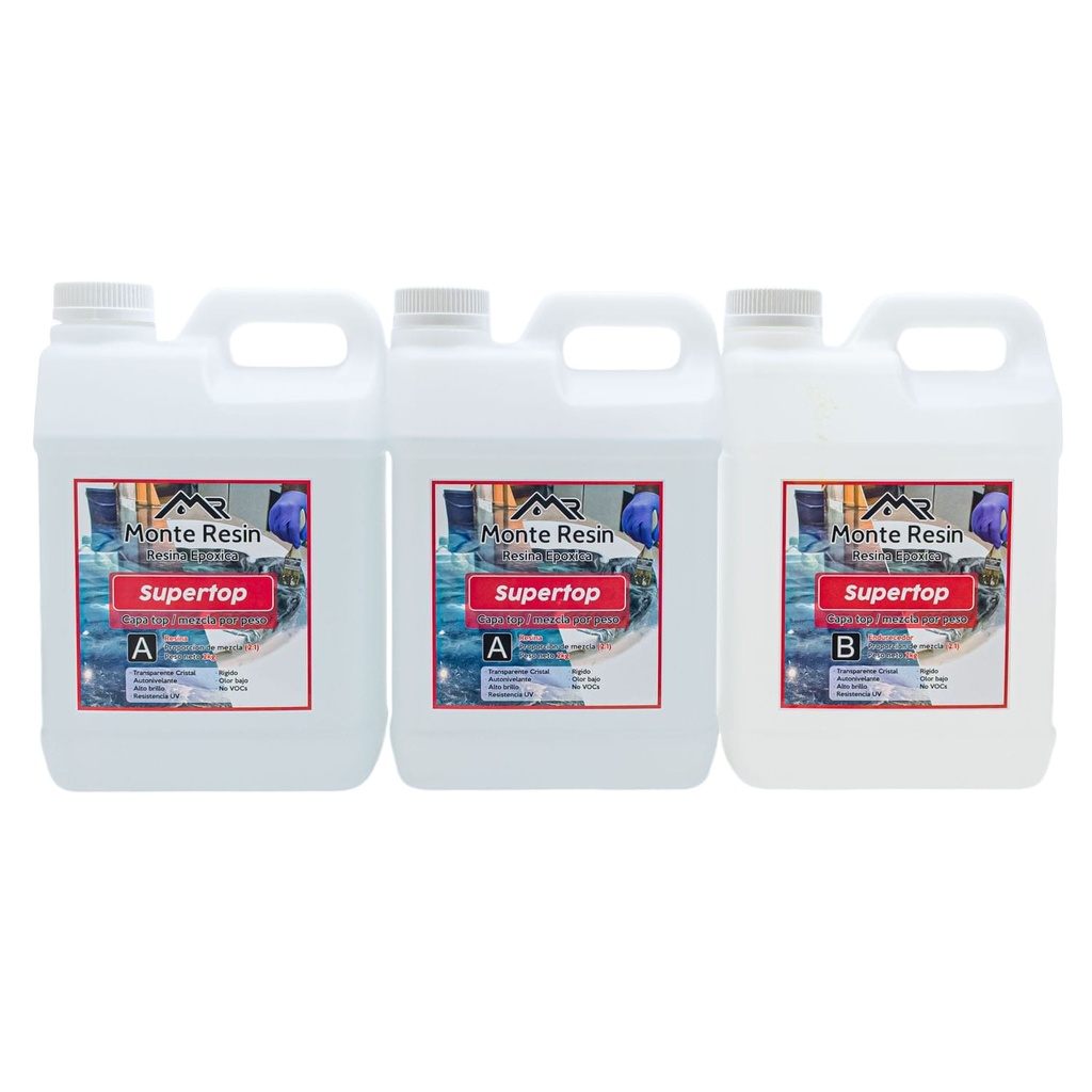 Resina epoxica MonteResin SUPERTOP kit 6KG