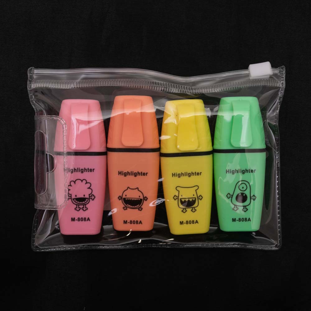 Mini resaltadores tono pastel 4pcs