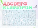 Molde de silicona letras y numero con relieve 180*378mm
