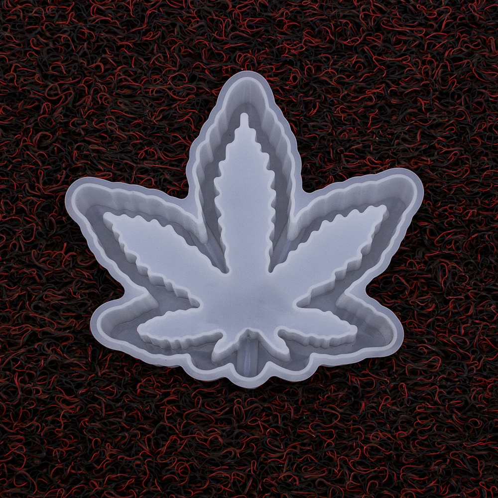 Molde de silicona diseño hoja cenicero