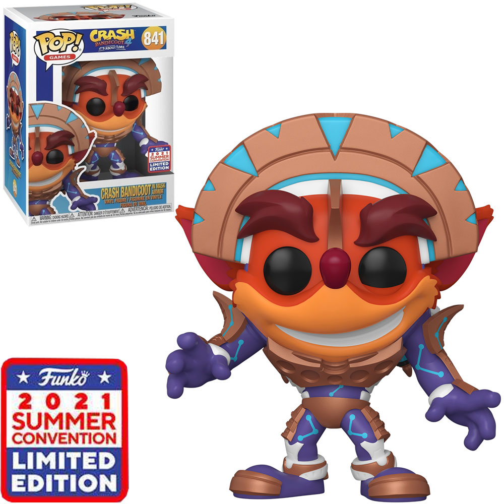 FUNKO POP GAMES CRASH BANDICOOT SDCC 2021 EXCLUSIVE - CRASH BANDICOOT IN MASK ARMOR 841