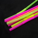 Pajita flúor grueso 26*0.8cm 50 Uds.