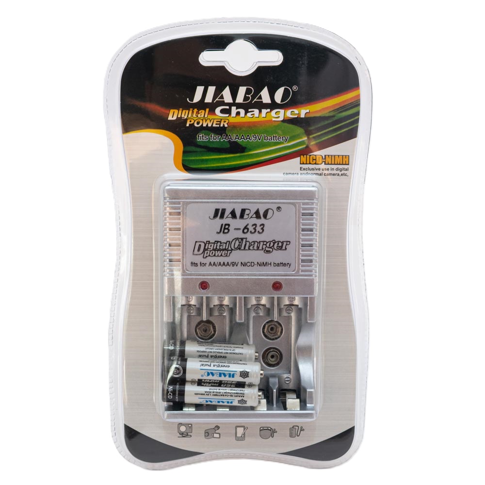 Cargador de pila recargable con 4 pilas