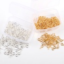 Argolla atornillable en cajita 300pc dorado 5*10mm