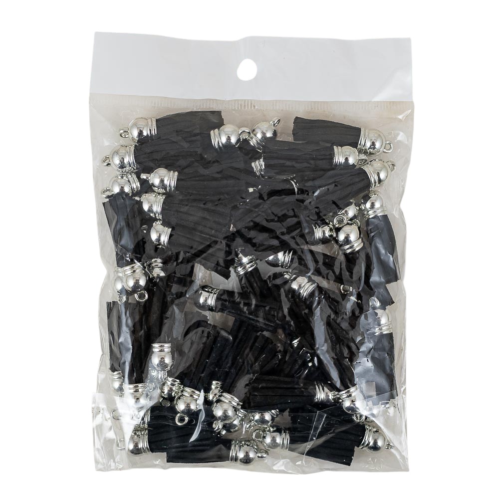 Borla gamuza negro 50 piezas