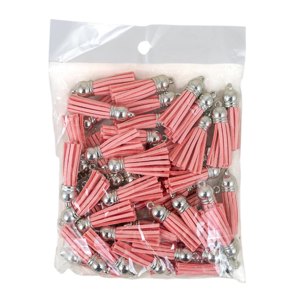 Borla gamuza rosa claro 50 piezas