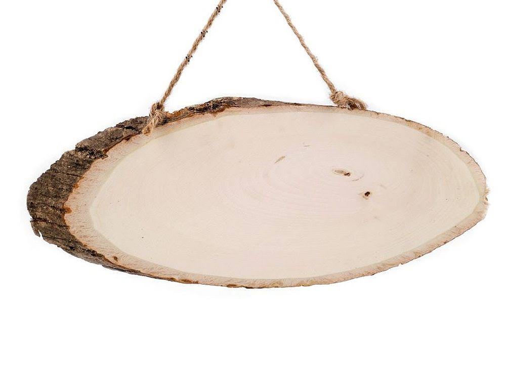 Placa decorativa de madera ovalado 41cm