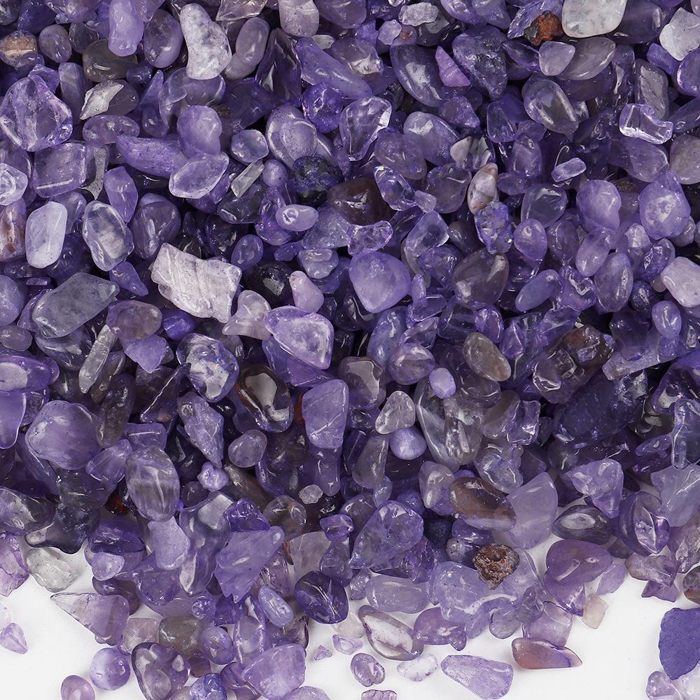 Piedra de vidrio lila 450g 5-7mm