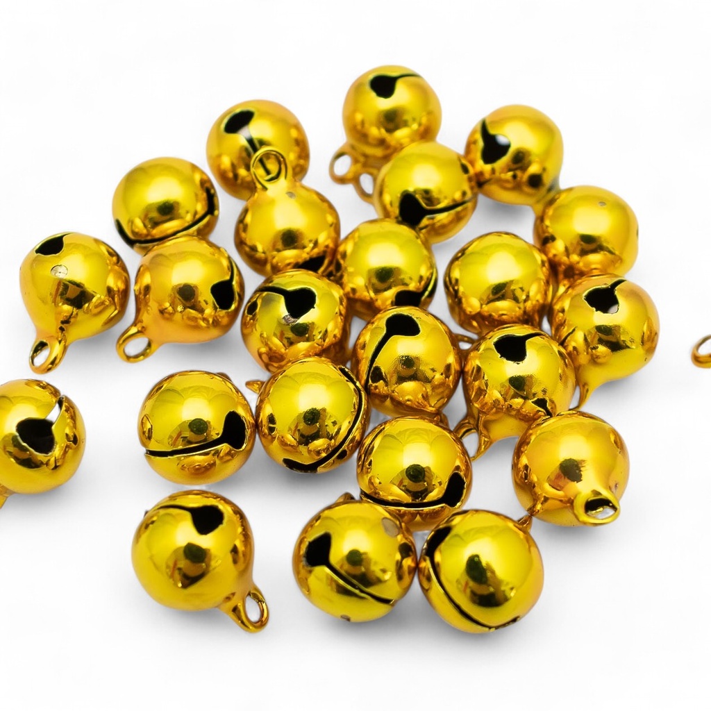 Campana de cobre dorado 10mm 50 piezas