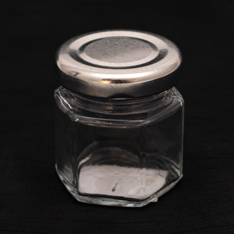Frasco de vidrio hexagonal 50ml