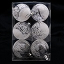 Pelota de navidad blanco 6 piezas