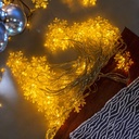 Luz navideño copo de nieve 28led 5m amarillo