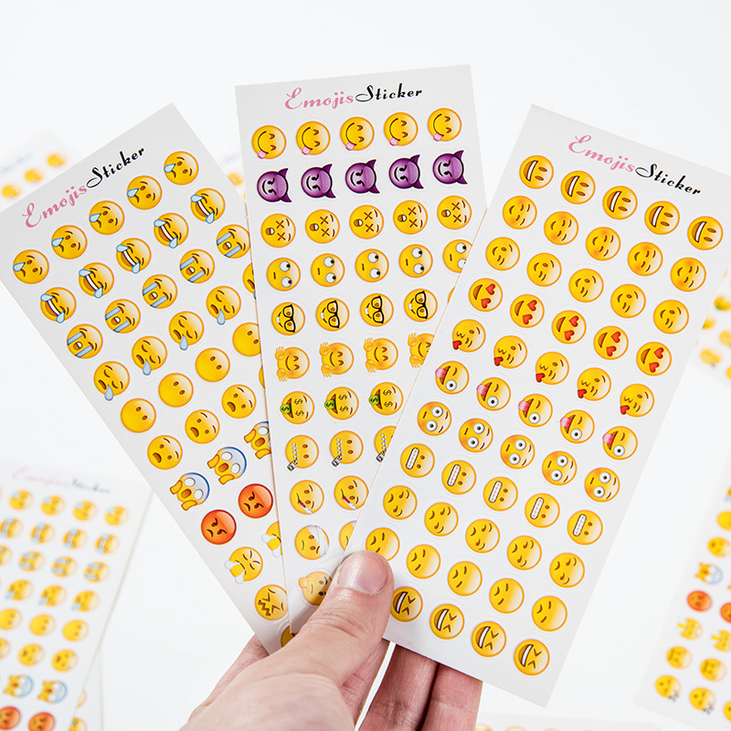 Sticker emoticon blister de 12 hojas